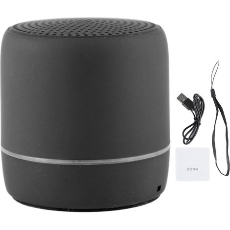 Enceinte Bluetooth Mini Portable avec Basses Puissants, Microphone Anti-Bruit, Silicone HIFI pour Musique, Noir (1/5)