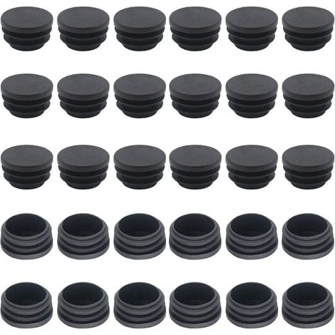 ZVD- Embout de Chaise 25mm 50 Pièces Bouchon pour Tube Rond Embout pour Tube Embout Tube Rond Bouchons de Tubes Rond Embout Entrant Rond Bouchon pour Pied de Chaisse Capuchon pour Poteau (1/4)