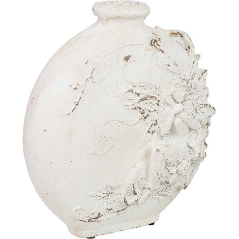 Jarrón de magnesio blanco 34x16x37h cm