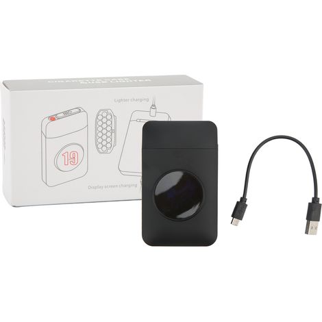 Boîte de rangement à épices Scorpion Lumineux avec boîtier de charge électronique USB coupe-vent et étanche à l'humidité, appareil tout-en-un à double usage, noir (1/5)
