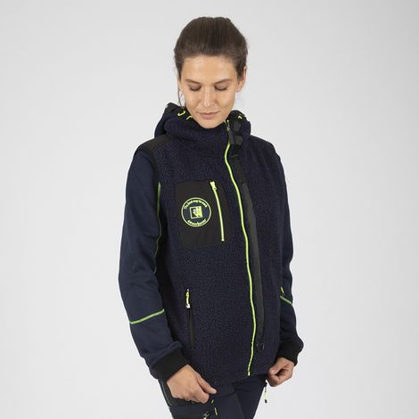 MAYA POLAIRE SANS MANCHES DE TRAVAIL 1129 Marine , Jaune fluo S (1/5)