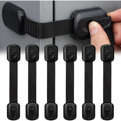 Lot de 6 attaches adhésives sécurité multi-usages, sangles