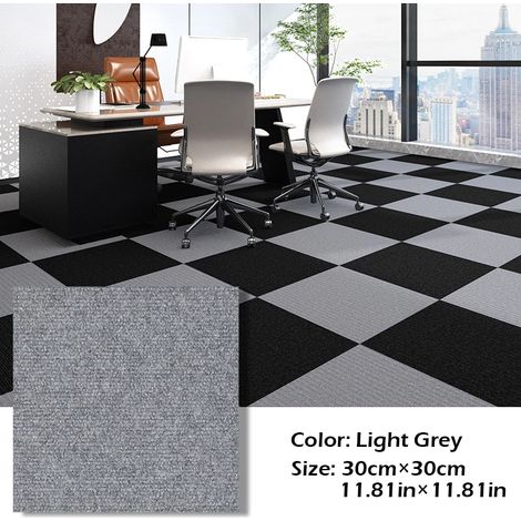 (Gris clair, 30x30cm - 5 pièces) Stickers auto-adhésifs pour tapis/carrelage, décoration de salle à manger/chambre à coucher à faire soi-même. (1/3)