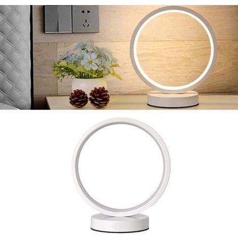 Moderne LED-Nachttischlampe (Weiß) – Touch-Beleuchtung – Weiß – ABS (1/4)