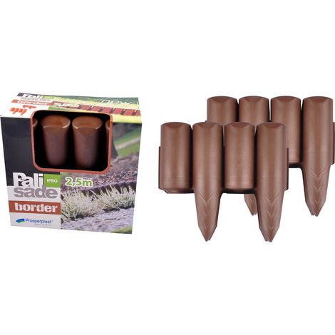 Beetumrandung braun Palisade 5m Beeteinfassung Rasenkante Zierzaun Baumumrandung (1/3)