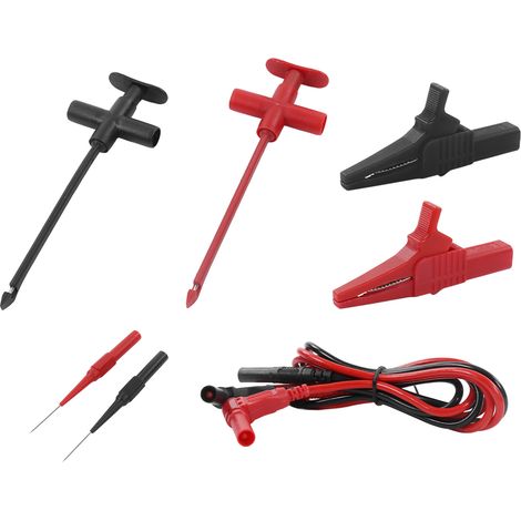 Kit de Test Multimètre avec Câbles et Pointes en Laiton, PVC, PA, 30VAC‑60VDC 19A Max (1/5)