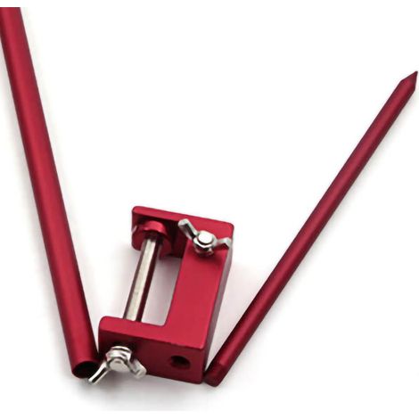 Poteau d'éclairage pliable d'extérieur en alliage d'aluminium avec support de bureau rouge (1/5)