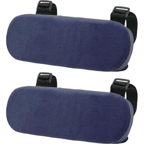 2 pièces Mousse à Mémoire Protège-Accoudoirs Coude Support Coussinets de Bras Chaise Accoudoirs Souple Oreiller pour Les Coudes et Les Avant-Bras Soulagement-bleu marine (1/5)