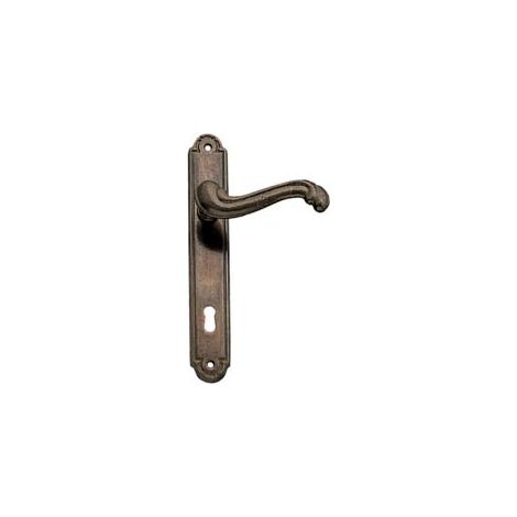 MANIGLIA BAROCCO CON PLACCA IN OTTONE- - mm.90 - 4 paio