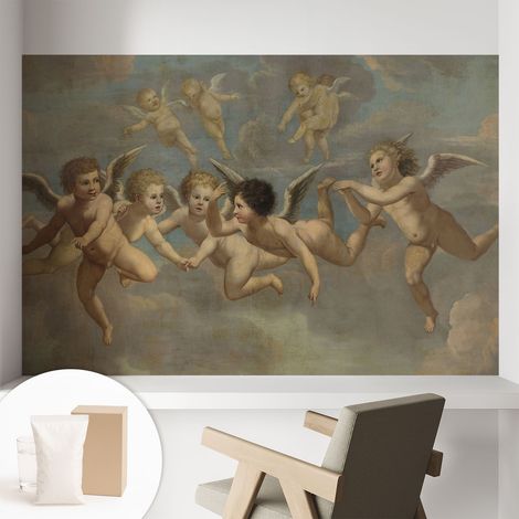 Papier peint avec colle pour décoration moderne de salon chambre à coucher cuisine et bureau Facile Figures angéliques 104x70 cm (1/5)