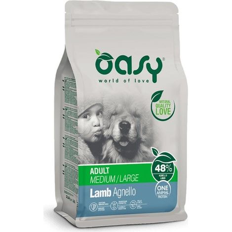 Cordero adulto mediano/grande sin cereales Oasy 10 kg