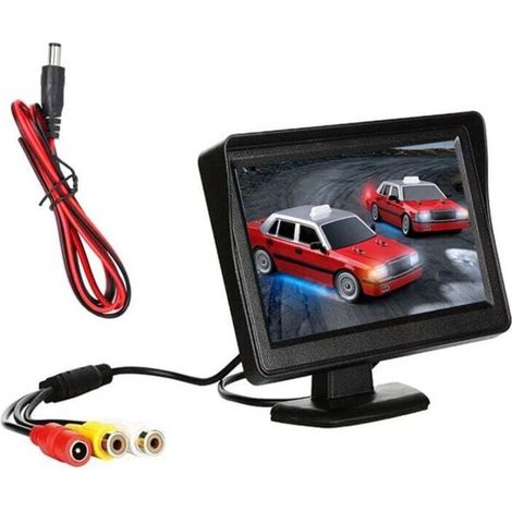 Kit Moniteur Recul Voiture 4.3 Pouces TFT LCD Caméra Stationnement Sans Fil 9 24 Volts