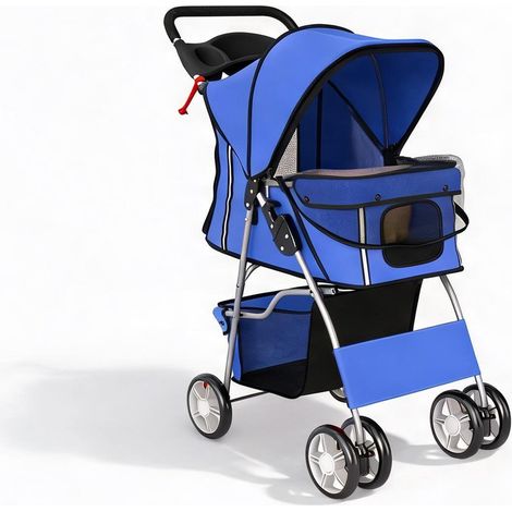 Caisse de transport pour animaux pliable bleu 75 x 45 x 97 cm (1/5)