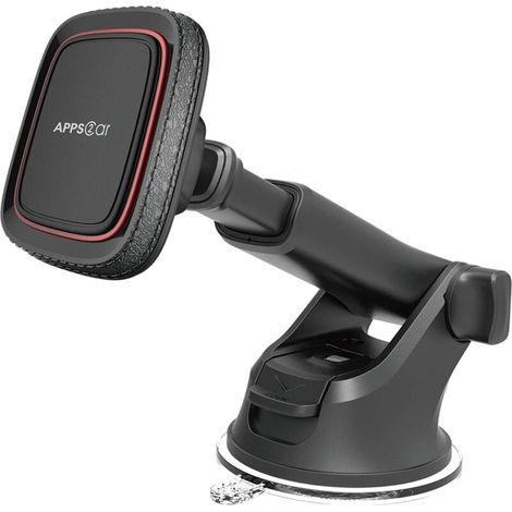 Support Téléphone Voiture Magnétique, pour Tableau Bord / Pare-Brise Support, Porte Téléphone Voiture avec Bras Télescopique Réglable, 6 Aimants Puissants pour Tous Les Téléphones Portables (1/5)