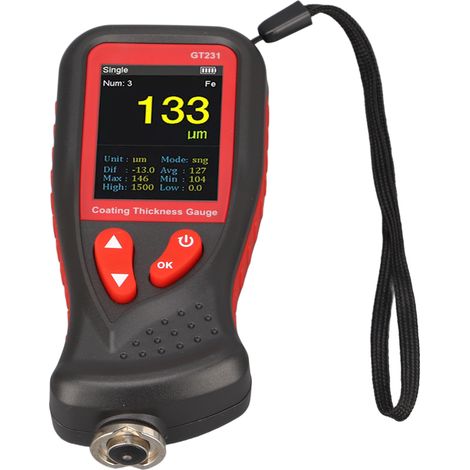 Jauge d‘Épaisseur de Peinture – Résolution 0,1 mil, Écran Couleur HD, Double Mode de Mesure, Batterie 1000 mAh Rechargeable – pour Contrôle Automobile et Industrie (1/5)