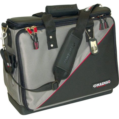 Sac à outils étanche en polyester 460 x 210 x 420 mm – 50 poches de rangement – Compartiment central rembourré pour ordinateur portable – C.K Magma