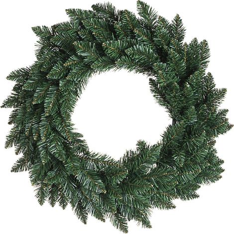 Ghirlanda tonda natalizia "Cavalese" color Verde dietro porta decorazione Natalizia -Ø 80 cm (1/2)
