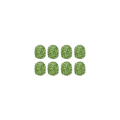 Bouchon de tige de Valve de pneu de voiture, 8 pièces, strass scintillant fait à la main, attrayant universel pour Modification vert (1/5)