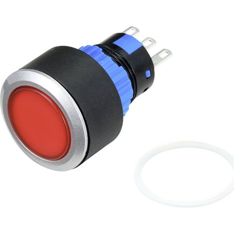 TRU COMPONENTS TC-9219072 Drucktaster 250 V/AC 3 A 1 x Aus/(Ein) rastend (Ø) 25 mm IP65 1 St. (1/2)
