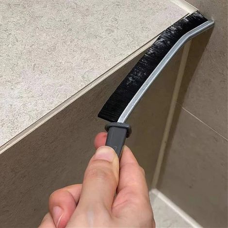TRADE SHOP - Kit 2 Spazzole Durevoli Per Pulizia Fughe Giunti Bagno Doccia Cucina Ergonomico -