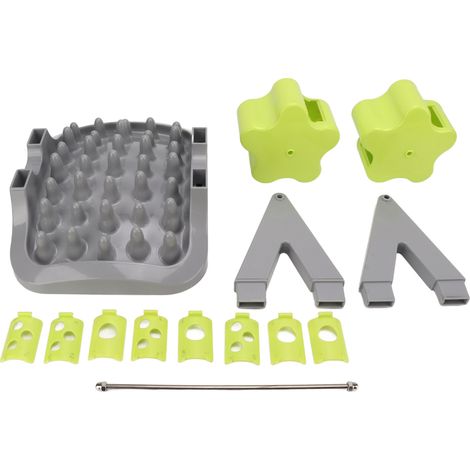 Interaktiver ABS-Futterspender mit langsamer Futterausgabe für Hunde, bei dem die Leckerlis rollen und herunterfallen. (1/5)