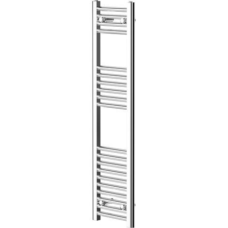 Pizarro Chrome 1200mm x 300mm Straight Heated Towel Rail (1/5)