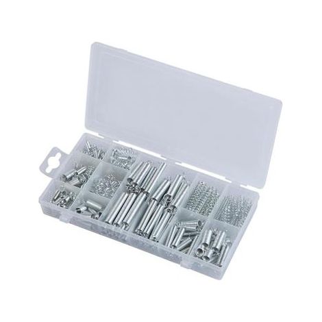 Lot 200 ressorts acier en coffret env. 76 compression 124 extension