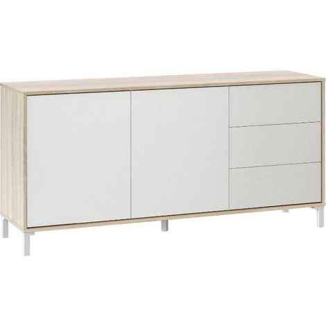 APARADOR URBAN PLUS 2 PUERTAS 74X154X41 CM ROBLE CANADIAN / BLANCO ARTIK (1/10)