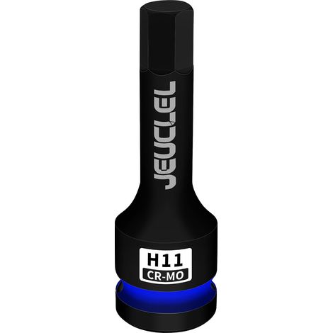 Douille à choc hexagonale de 11 mm, douille Allen H11 1/2", adaptateur de douille de tournevis hexagonale en acier Cr-Mo (1/5)