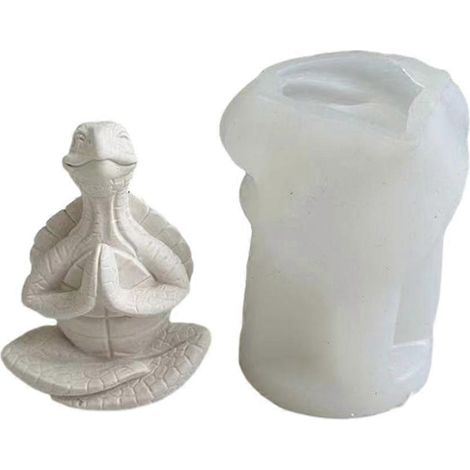 3D-Schildkröten-Silikonform zur Kerzenherstellung, wiederverwendbar in Epoxidharz.
