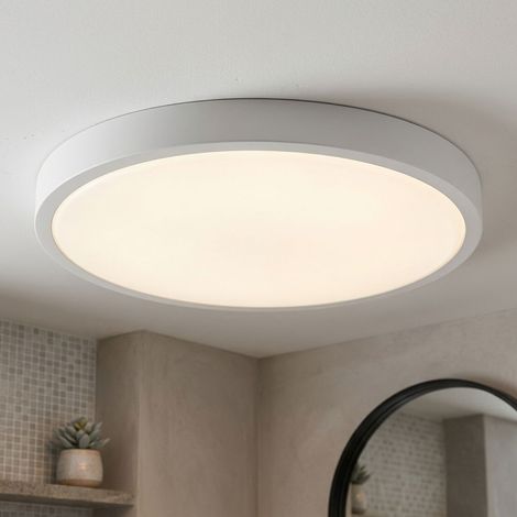 Deckenlampe Deckenleuchte Badezimmerleuchte Wohnzimmerlampe Flurleuchte Schlafzimmerlampe, Kunststoff weiß, IP44, 1x LED 36W 3820Lm 4000K neutralweiß, D 35 cm (1/5)