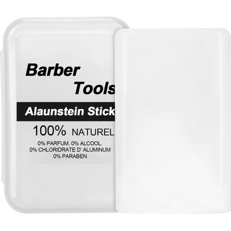100% natürlicher Alaunstein, eine natürliche Alternative zu Aftershave-Deodorants, beruhigt die Haut nach der Rasur und stoppt Blutungen.