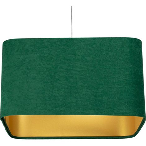 Suspension élégance velours et lumière dorée - Hauteur 20 cm (1/5)