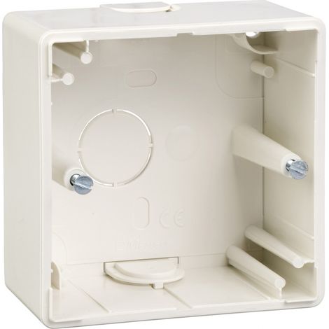 Boitier saillie 1 poste blanc brillant pour appareillage mural Merten Artec M-Smart (1/3)