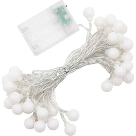Guirlande lumineuse féérique à 50 boules LED pour décoration (1/5)