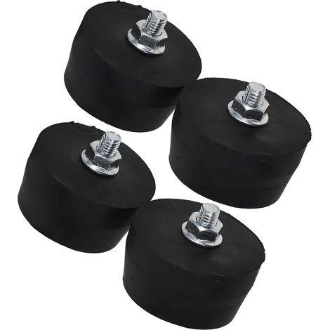 Pieds Ronds en Caoutchouc 4 Pièces pour Compresseurs Portatifs et Générateurs, Tampons Anti-Vibration pour Atelier et Maintenance (1/5)