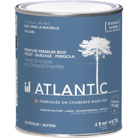Peinture bois extérieurs - RAL 5014 Bleu grisé La Rochelle - 750ML - ATLANTIC (1/3)