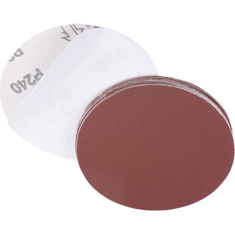 Disque de ponçage PSA de Feuilles abrasives à dos adhésif de à en oxyde d'aluminium Grain 5 pouces 15 pièces 240 Aluminium Verre Papier (1/5)