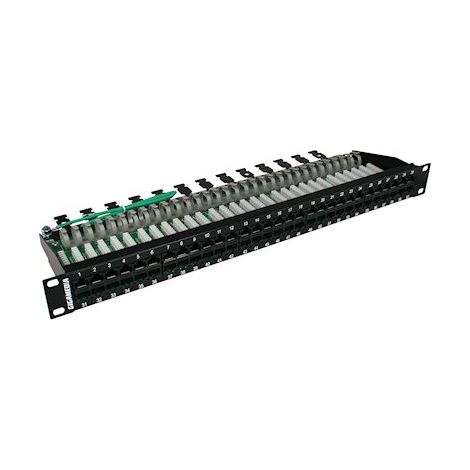 panneau téléphonique - 60 ports - rj45 - cat3 utp 1u - noir - gigamédia 60pvppc3