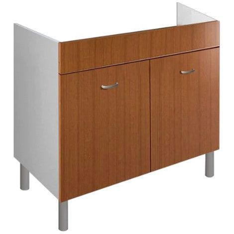 Mobile Sottolavello Cucina Da 80 Cm Solo Per Lavello In Ceramica Da Appoggio - Colore: Teak (Solo Mobile) (1/2)