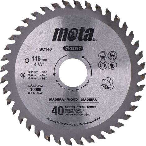 E3/39551 Sierra Circ Widia 115Mm 40 Dientes Clp18 Sc140-P