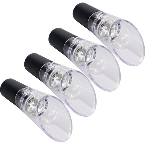 Lot de 4 aérateurs à vin en polycarbonate écologique avec bec verseur, accessoires de bar pour la maison et les fêtes (argent). (1/5)