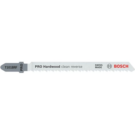 Bosch wood PRO Hardwood clean reverse T101BRF Jigsaw Blade 100mm 25pc 2608634989