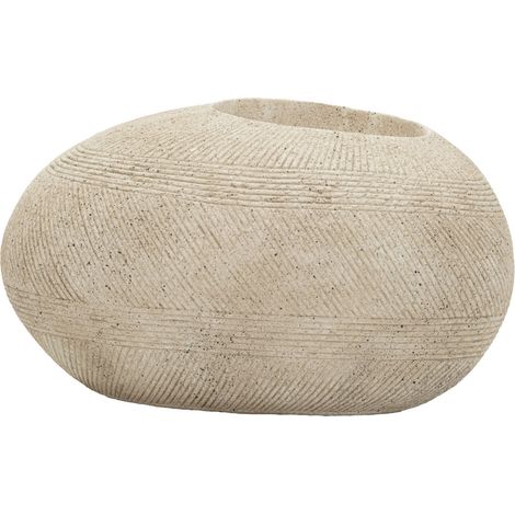 Portavaso Stone medio da esterno in resina effetto pietra
