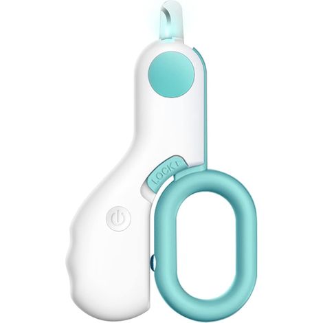 Coupe-ongles pour animaux, chiens et chats, avec lumière LED, soin esthétique professionnel, convient aux petits chiens, chats et lapins, bleu (1/5)