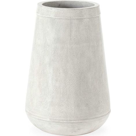 cache pot design blanc terrazzo en fibres ciment pour intérieur extérieur - blanc terrazzo effet marbré (1/2)
