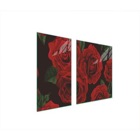 PIASTRA PROTETTIVA IN VETRO PER STUFA 90x52 ROSES (1/5)