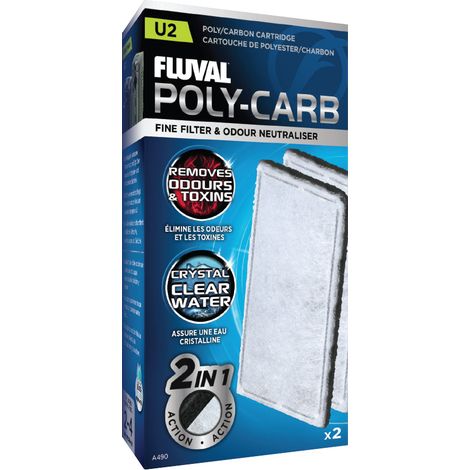 Poly-Carb para filtro interno Fluval U - Pack de 2