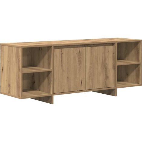 Meuble TV,Banc TV,Armoire TV chêne artisanal 130x35x50 cm bois d'ingénierie CFW476561 (1/5)