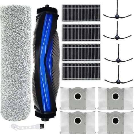 FOREHILL accessoires pour ECOVACS DEEBOT T80 Omni/ X8 Pro Omni / X8 Omni robot aspirateur pice de rechange, 2 Brosses rouleau + 4 sac poussire + 4 brosses latrales + 4 filtres (1/5)